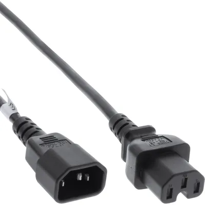 Image de InLine® Câble d'alimentation avec fiche C14 et prise C15, noir, 1,8 m