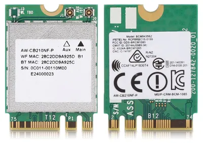 Obrázok produktu pre Dvojpásmová sieťová karta 2,4 GHz/5 GHz BCM94356Z, bezdrôtová sieťová karta WiFi AC s rozhraním NGFF