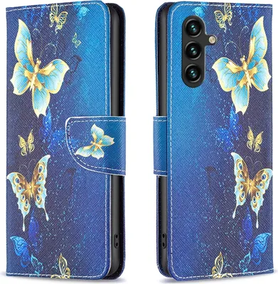 Produktbild von Für Samsung Galaxy A15 Kunst-Leder Book Handy Tasche Motiv 5 Hülle Etuis Schutz