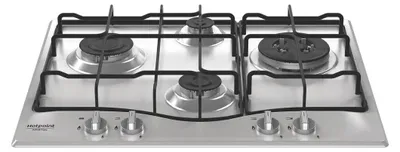 Image de Hotpoint PCN R643N T/IX/HA Acier inoxydable Intégré 59 cm Gaz 4 zone(s)