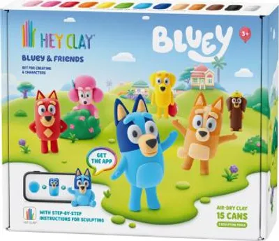 Produktbild von HEJ CLAY Bluey Set Modelliermasse Set, Bluey und Freunde