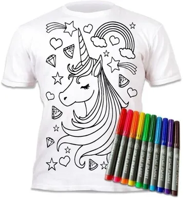 Obrázek produktu pro Re-barevné tričko s fixami Unicorn 5-6 let