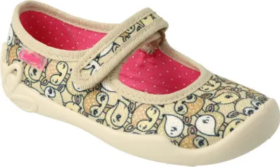 Produktbild von BEFADO Mädchen Hausschuhe Ballerinas Flexible Hirsch, Klettverschluss Gold 25