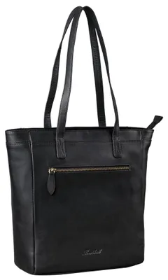 Produktbild von Benthill Damen Shopper Leder - Umhängetasche aus Rindsleder - Handtasche mit Reißverschluss - Schultertasche / Ledertasche - Vintage Beutel