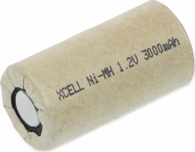 Obrázok produktu pre Nabíjacia batéria XCELL NiMH s podčlánkom C, kartónové puzdro, 1,2 V-/3000 mAh, 43x22,5 mm