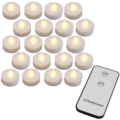 Produktbild von MONZANA® Teelichter LED +300H elektrisch flackernd mit Fernbedienung mit Batterien flammenlose realistische Kerzen hell warm weiß 30er Set je 3,7cm