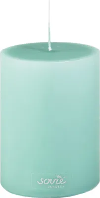Produktbild von Sovie CANDLES Stumpenkerze in Jadegrün Ø 70 mm x H 100 mm, Brenndauer ca. 52 Std. - 1 Stück