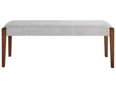 Obrázek produktu pro BELIANI Lavice do předsíně tmavé dřevo MDF světle šedý polyester čalouněné sedadlo retro tradiční design