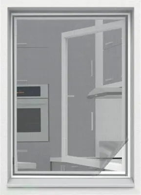 Produktbild von Fliegengitter home protect für Fenster ohne Bohren anthrazit 100x100 cm