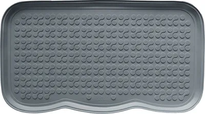 Produktbild von e-floor Duftende Schuhmatte 40x72 cm – 100% Gummi, flexibel, wasserdicht, pflegeleicht, rutschfest, schützt Böden vor Schmutz - Grau