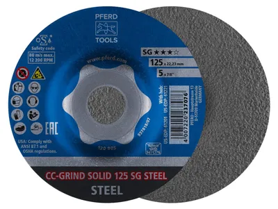 Productafbeelding van PFERD 64185125, 12,5 cm, 2,22 cm, 12200 omwentelingen per minuut, 10 stuks