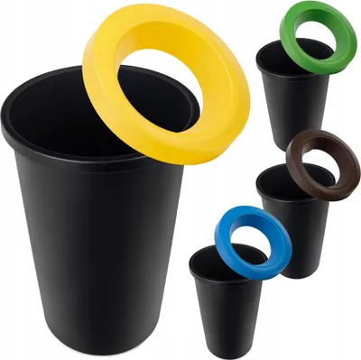 Image de Poubelles - Lot de 4 poubelles - 45 l - Pour le tri des déchets et le recyclage