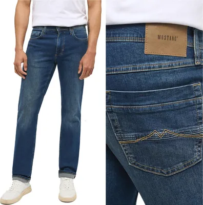 Produktbild von MUSTANG, Herren Jeanshosen, Slim fit, Washington straight, W32 L32, Blau, Jeans, baggyjeans, buggy