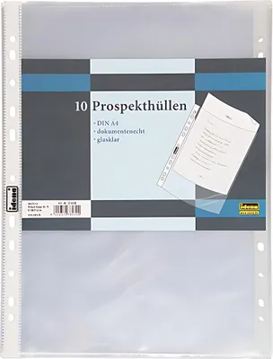 Obrázok produktu pre Idena 376030 Obal na brožúru A4, číry, 10 kusov