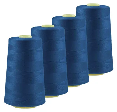 Produktbild von 4 x 4572m Qualitäts Overlock-Garn Overlock-Nähgarn Farbe 781 - 820, Farbe:A799 dunkelblau