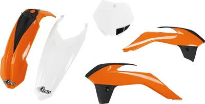 Obrázok produktu pre Sada krytov UFO PLAST, 5-dielna sada plastových krytov pre KTM SX 85 cm³, modelové roky 2013 – 2017, farba: oranžová / biela / čierna – 2