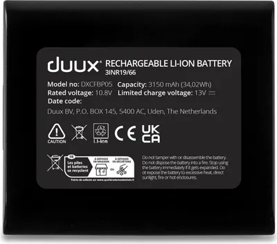 Obrázok produktu pre Duux DXCFBP05 10,8 V batéria a dokovacia stanica pre Whisper Flex Smart a Flex Ultimate (v. 2024)