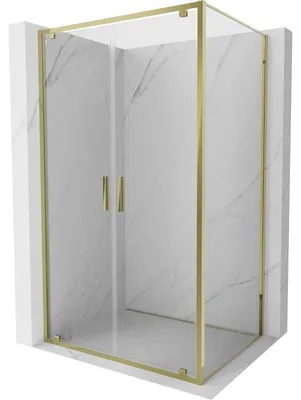Obrázek produktu pro Mexen Exo sprchový kout s křídlovými dveřmi 110 x 90 cm, transparentní, zlatý - 8182-110-090-50-00