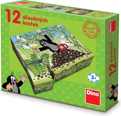 Obrázek produktu pro Dino Dřevěné kostky Krtek a přátelé 12 ks