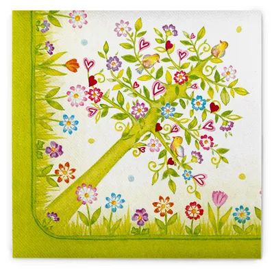 Produktbild von MANK Serviette Insa aus Linclass® Airlaid, 40 x 40 cm, 1/4 Falz, 50 Stück - Floral