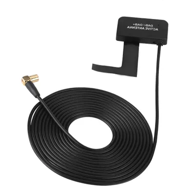 Zdjęcie produktu dla Aktywna antena cyfrowego radia samochodowego DAB/DAB+, SMB, szklany uchwyt pod kątem prostym