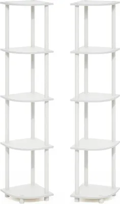 Produktbild von Famanu Eckregal 5-stufig - Set von 2 in Weiß