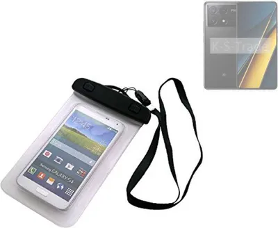 Produktbild von K-S-Trade Schutz Hülle Handy Hülle Kompatibel mit POCO X6 Pro 5g Beach Bag wasserdicht 16cm x 10cm Schutzhülle Staub Sand Flachwasser Beachbag Case