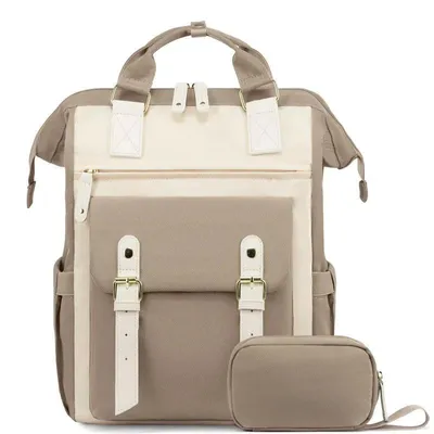 Produktbild von Black Forest Reiserucksack Handgepäck 40 × 30 × 15 cm, 22 Fächer, Organizer und Kosmetiktasche, Beige