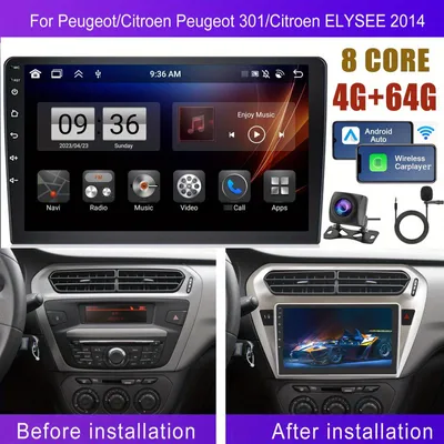 Zdjęcie produktu dla Radio samochodowe - Odtwarzacz multimedialny 2 DIN - System audio do samochodu - Radio DAB+ - 9-calowy ekran dotykowy