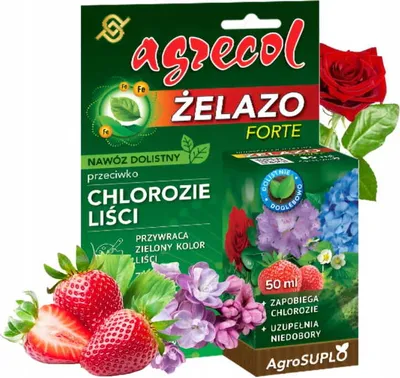 Zdjęcie produktu dla Nawóz dolistny przeciwko chlorozie liści AGRECOL ŻELAZO Forte 50ML