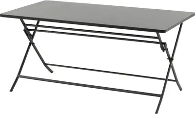 Produktbild von Rechteckiger klappbarer gartentisch "greensboro" graphit 6-sitzer aus stahl   - Hespéride