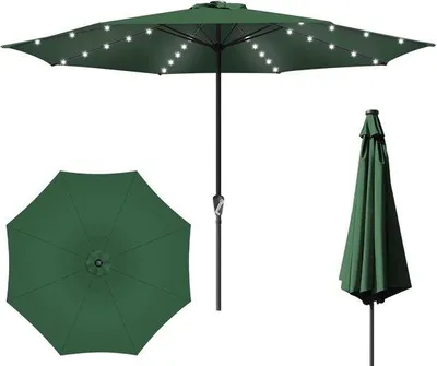 Productafbeelding van Grote Tuinparasol - Zweefparasol Scherm - Terras Beschermen - 360 Graden Draaibaar - 270x350 cm - Antraciet
