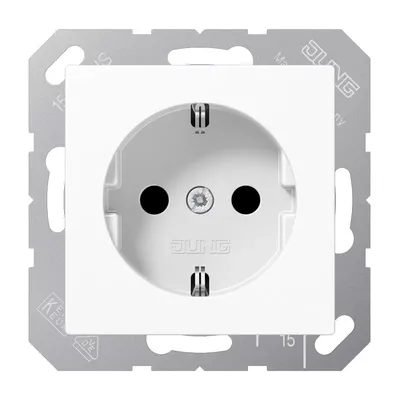 Produktbild von Jung SCHUKO-Steckdose o. Kralle A 1520 NKI WW A1520NKIWW