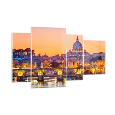 Produktbild von Bilder auf glas - Rom Italien Basilika Geschichte - 120x70cm - Glasbilder - Wandbilder - Kunstdruck - zum Aufhängen bereit - Wanddekoration aus Glas - Glas Bilder - Wandbild auf Glas - GDL120x70-2704