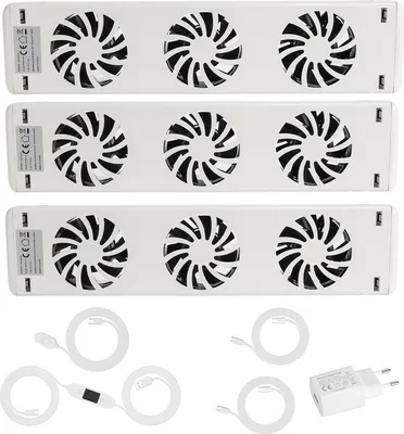 Productafbeelding van TolleTour Radiatortoevoegingsset, Radiatorturbo, Ventilator voor radiatoren, Radiatortrio-set