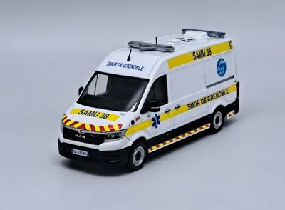 Produktbild von MAN TGE L2H2 Gifa Ambulance de réanimation 38 - SMUR de Grenoble - Limitiert auf 504 Ex., ODE148, Maßstab1/43, ODEON