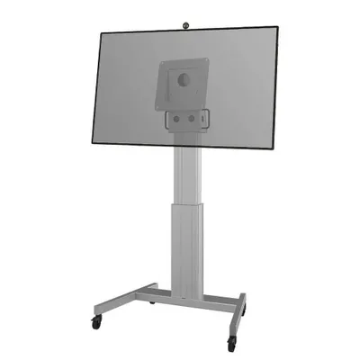 Produktbild von Neomounts NM-HUB2LIFTSILVER TV-Trolley bis zu 50" - motorisiert, Silber, Tragbarer Flachbildschirm-Bodenständer, Stahl, 150 kg, 127 cm (50"), 350 x 350 mm