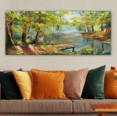 Produktbild von Wallity, YTY1193655400_50120- ERN1223, Bunt, Leinwandbilder, 50 x 120, 100% Leinwand