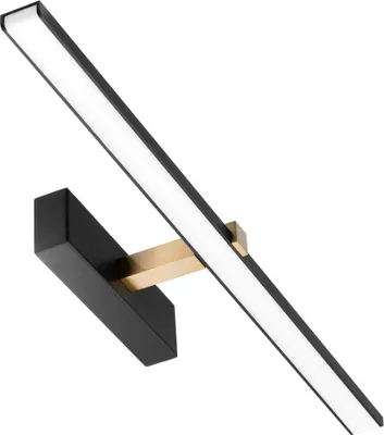 Obrázek produktu pro VENUS Koupelnové nástěnné svítidlo LED nad zrcadlo 8W 580lm Černá a zlatá 40cm