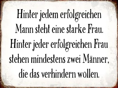 Produktbild von vianmo Holzschild 30x40 cm hinter jedem Mann steht Frau