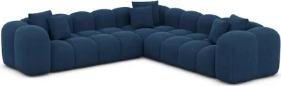 Produktbild von Strukturstoff Ecksofa Valora Dunkelblau