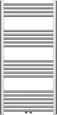 Produktbild von BELVIT Handtuchheizkörper Edelstahl gebürstet 1200x600mm 414 Watt Links-Rechts-Mittelanschluss