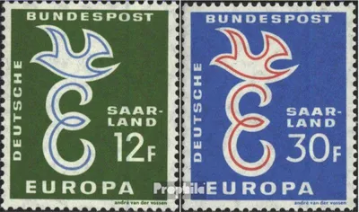 Produktbild von Briefmarken Saarland 1958 Mi 439-440 (kompl.Ausg.) postfrisch Europamarken