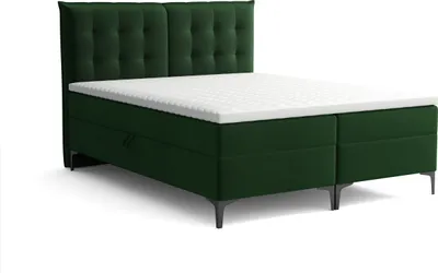 Produktbild von Emoebel24 Boxspringbett mit Topper und 2 Bettkasten, Polsterbett, Doppelbett 180x200 cm Stella Grün
