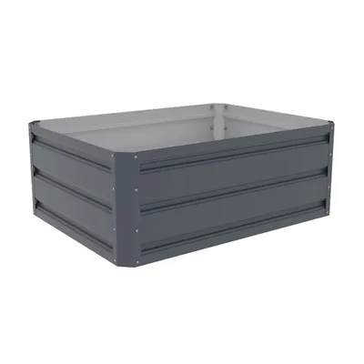 Obrázok produktu pre Praktický obdĺžnikový nadzemný záhon s rozmermi 100 x 80 x 30 cm na pestovanie kvetov, byliniek alebo malých sadeníc ovocia a zeleniny.