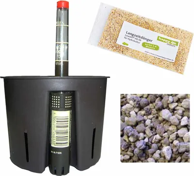 Produktbild von Set Kulturtopf+Wasserstandsanzeiger+LT-Substrat+Dünger Durchmesser 15 cm / Höhe 19 cm