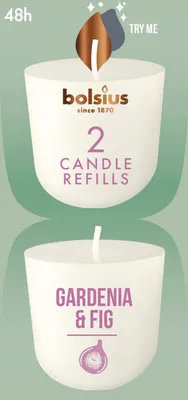 Produktbild von Bolsius Cleanlight Duft-Nachfüller 2er Pack gardenia & feige