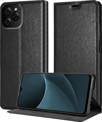 Image de Cadorabo Housse pour Blackview A95 en NOIR DE NUIT Housse de protection avec fermeture magnétique, fonction stand et porte-carte Flip Case Cover Etui Handy Klapp Hülle Book Tasche