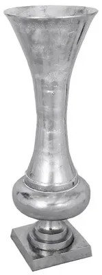 Produktbild von Casa Padrino Barock Vase Silber Ø 39 x H. 102 cm - Runde Barockstil Metall Blumenvase - Barock Deko Accessoires - Barock Interior