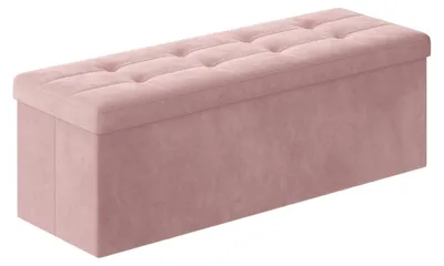 Immagine prodotto di Panca Contenitore Pieghevole Oskar in Velluto Rosa Pastello